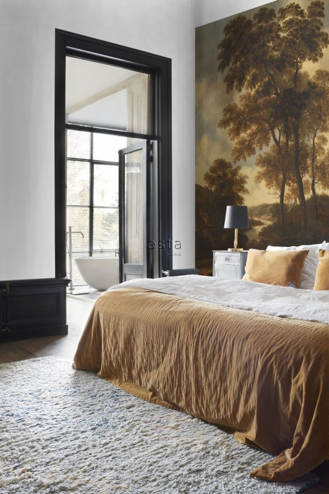 Non-woven wall mural Romantic landscape 158883, 186 x 279 cm, Blush, Esta Home