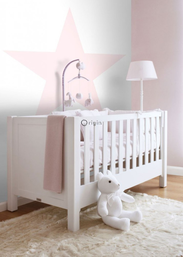 Non-woven wall mural - pink star 357220, 150x279cm, Precious, Origin