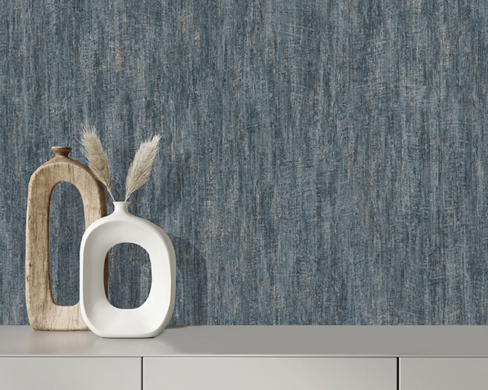Non-woven blue wallpaper - A14101 - Structures, Ugépa