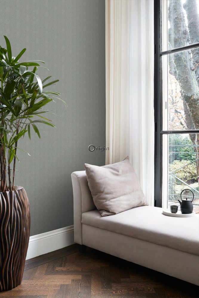 Non-woven wallpaper imitation fabric, herringbone 347659, Natural Fabrics, Origin