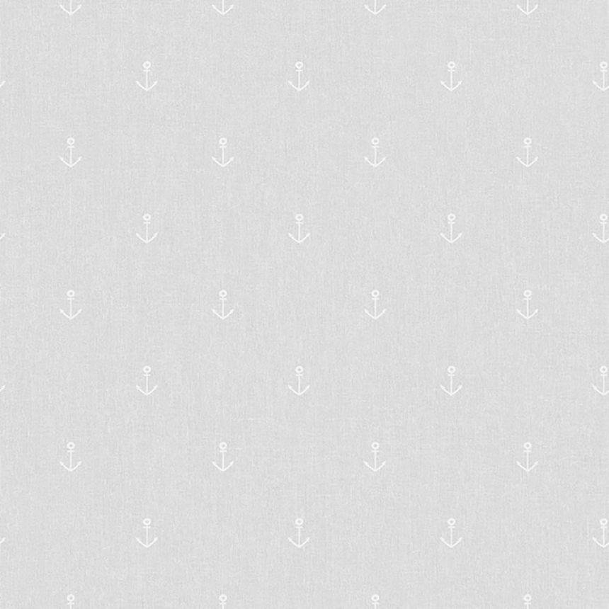 Non-woven gray wallpaper with anchors A82809, My Kingdom, Ugépa