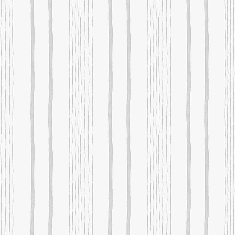 Non-woven white wallpaper with gray stripes M33309, My Kingdom, Ugépa