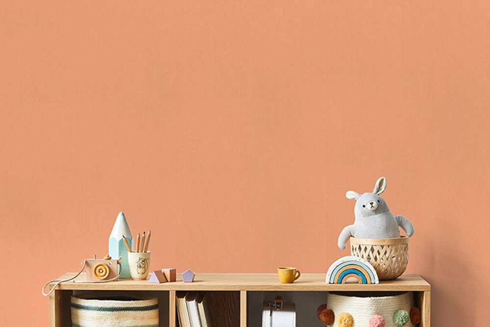 Non-woven orange wallpaper - imitation fabric F71805, My Kingdom, Ugépa