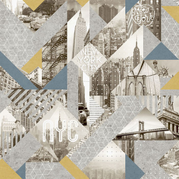 Non-woven collage wallpaper - New York - M51092D, Loft, Ugépa