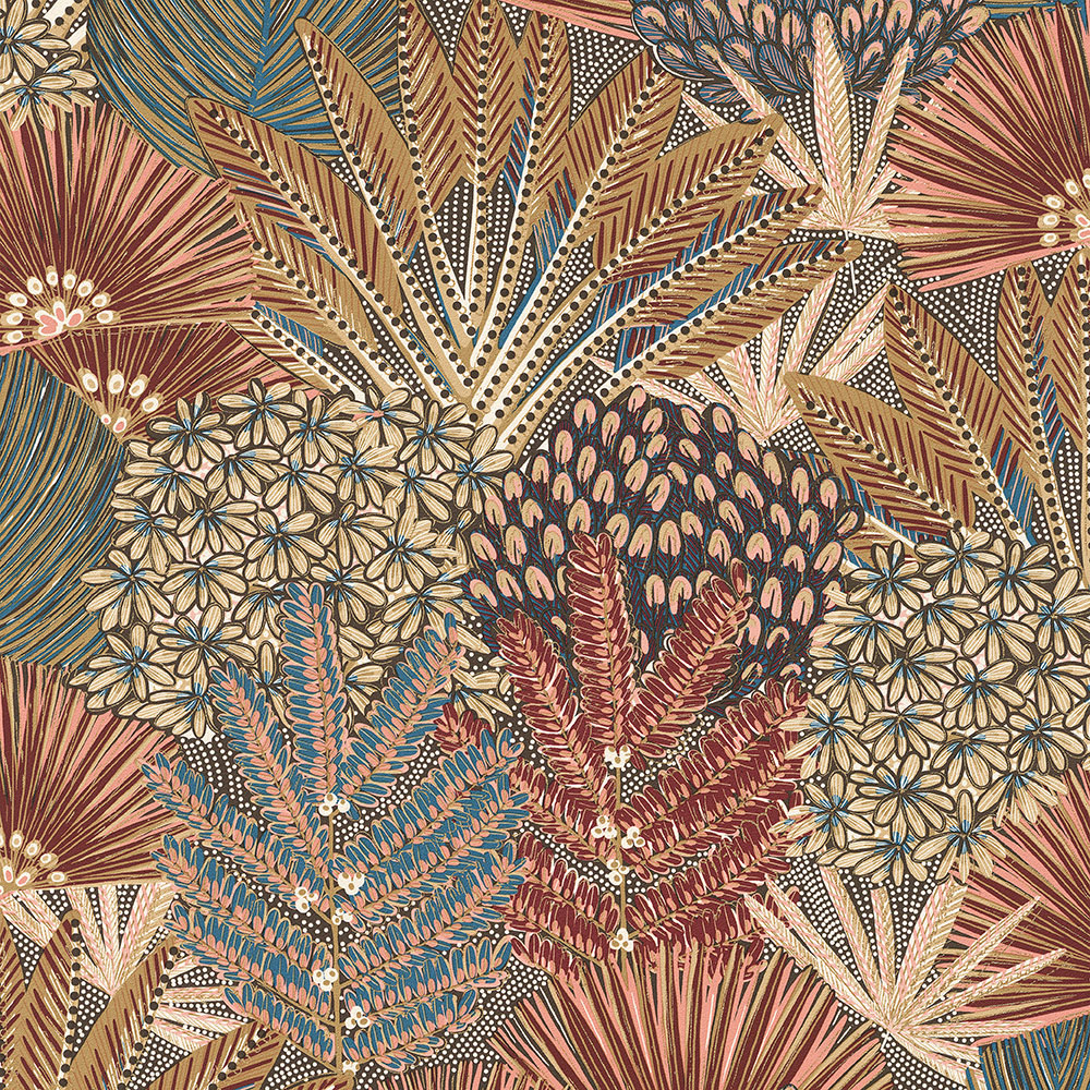 Non-woven wallpaper, leaves, flowersy MU3309 Muse, Grandeco