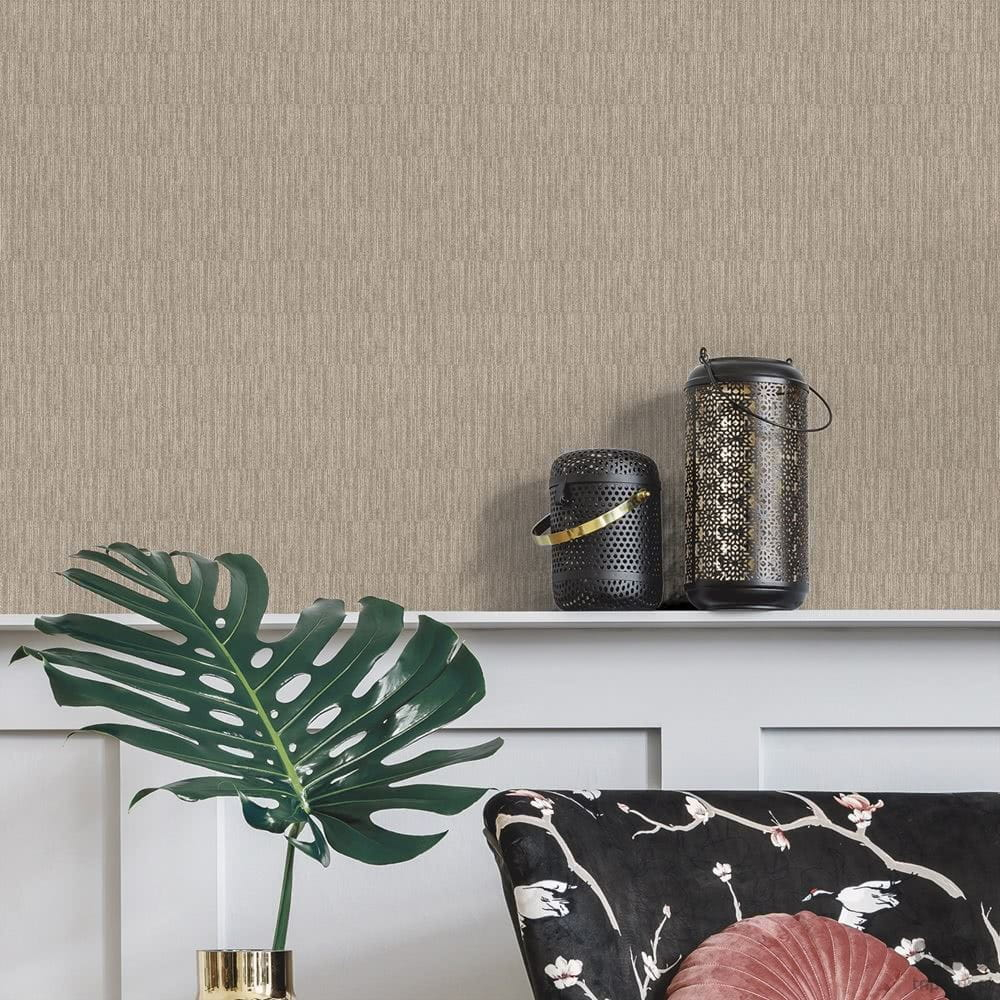 Brown non-woven wallpaper - bamboo imitation 6509-7, Batabasta, ICH Wallcoverings