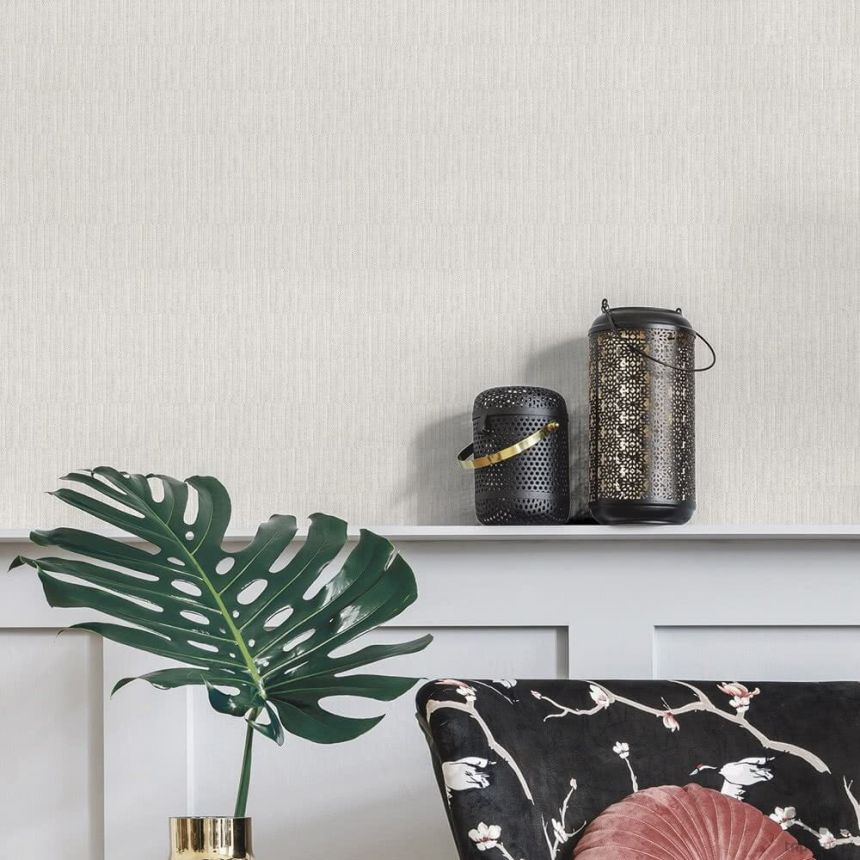 Cream non-woven wallpaper - bamboo imitation 6509-2, Batabasta, ICH Wallcoverings