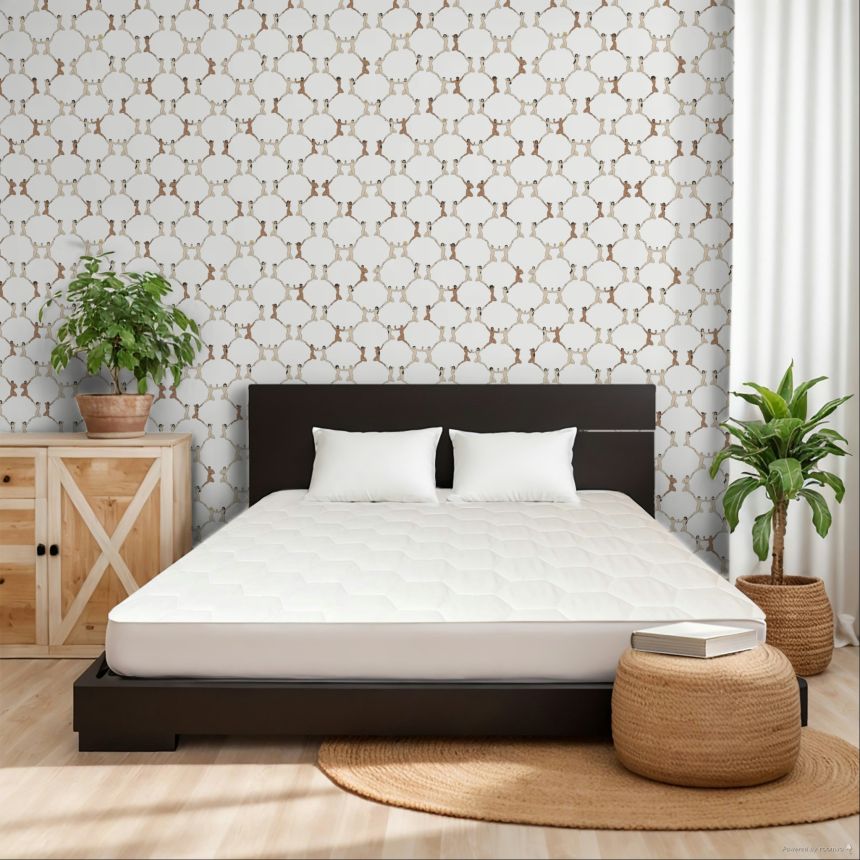 Unusual, cream non-woven wallpaper 6500-2, Batabasta, ICH Wallcoverings