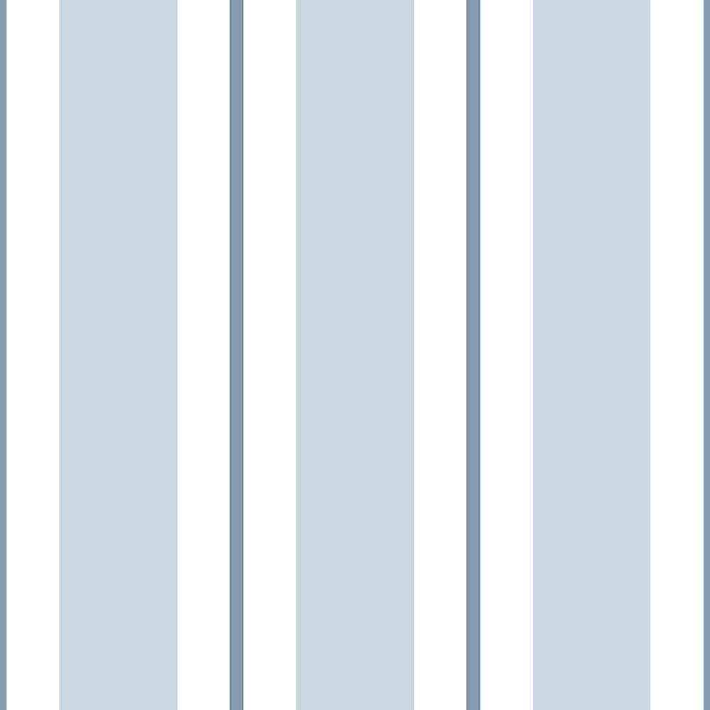 Blues-white non-woven stripes wallpaper 7008-4, Noa, ICH Wallcoverings