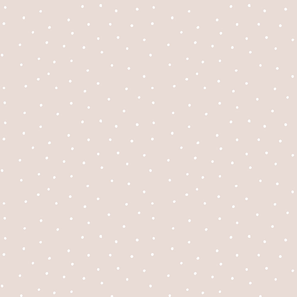 Pink non-woven wallpaper with white dots 7007-3, Noa, ICH Wallcoverings