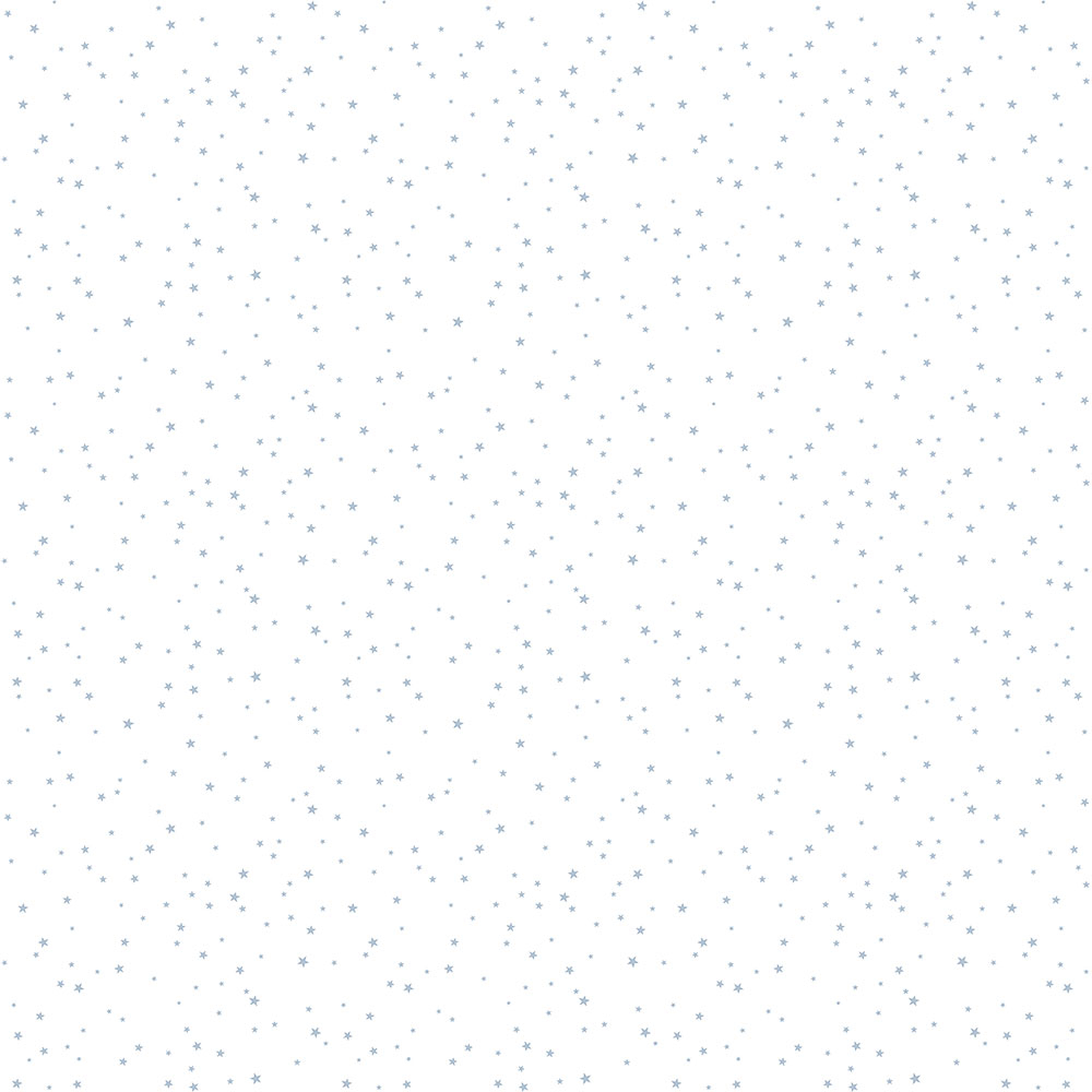 White children's wallpaper with blue stars 7005-4, Noa, ICH Wallcoverings