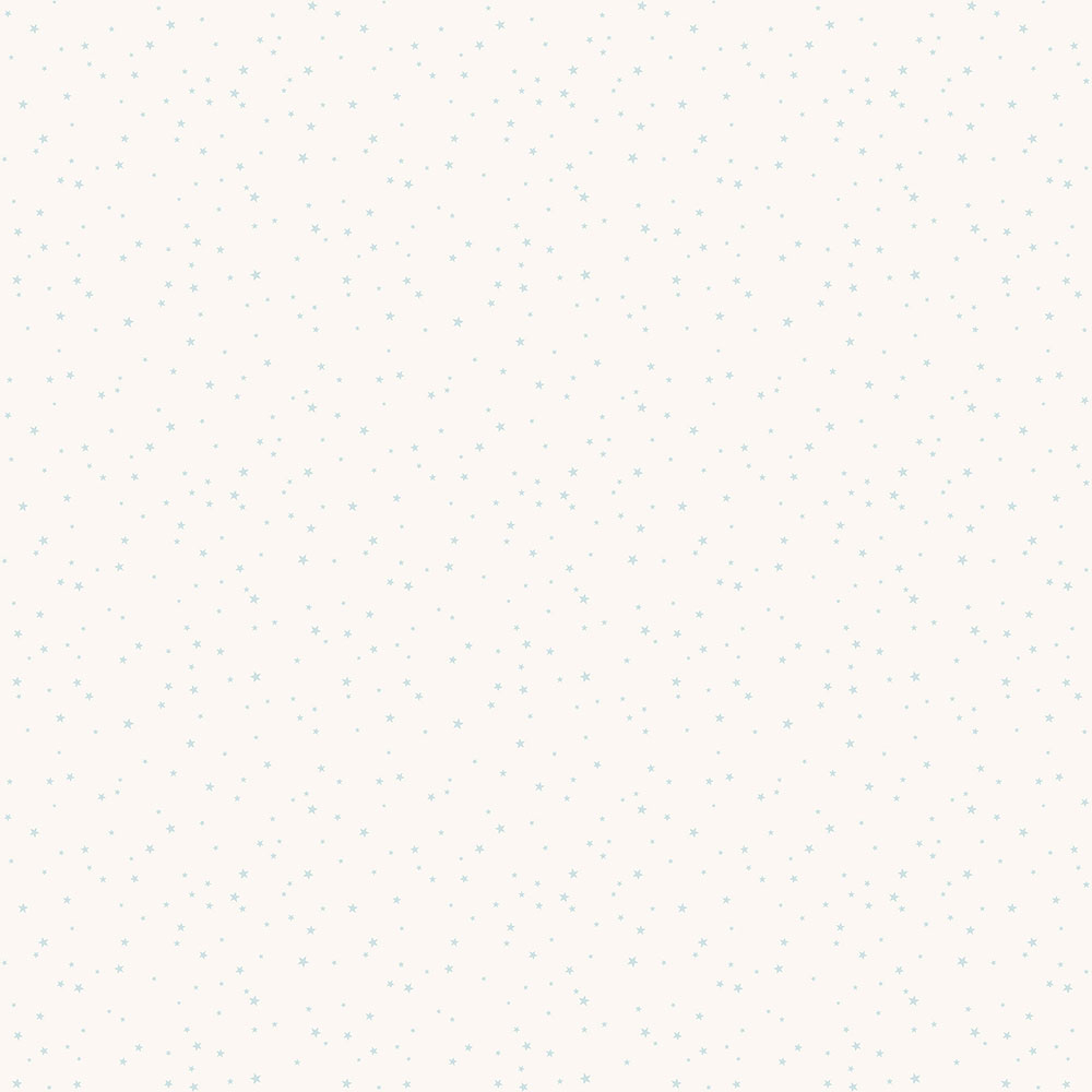 White children's wallpaper with blue stars 7005-1, Noa, ICH Wallcoverings