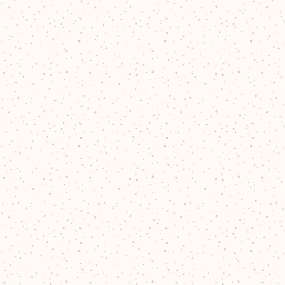 White children's wallpaper with pink stars 7005-3, Noa, ICH Wallcoverings
