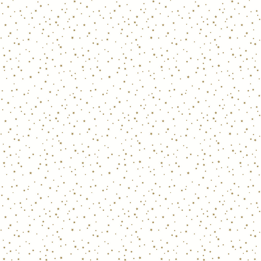 White children's wallpaper with golden stars 7005-2, Noa, ICH Wallcoverings