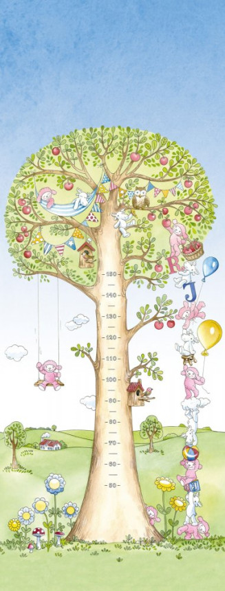 Non-woven wall mural, Tree, Children's meter LL6001, 106x280cm, Jack´N Rose 2024, Grandeco
