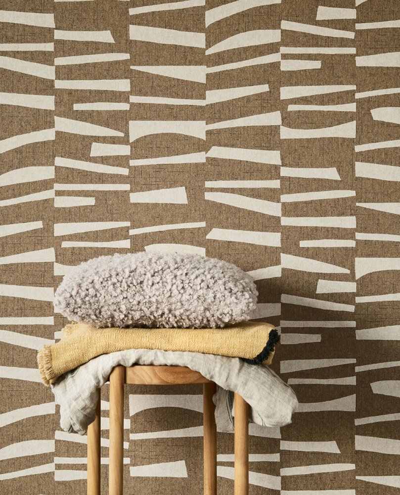 Beige retro geometric pattern wallpaper 318020, Twist, Eijffinger