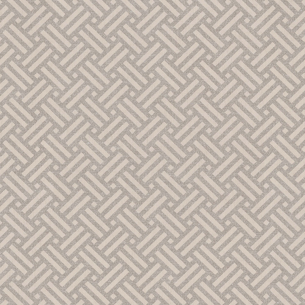 Beige wallpaper with an intertwined pattern 221150, Rivi?ra Maison 3, BN Walls