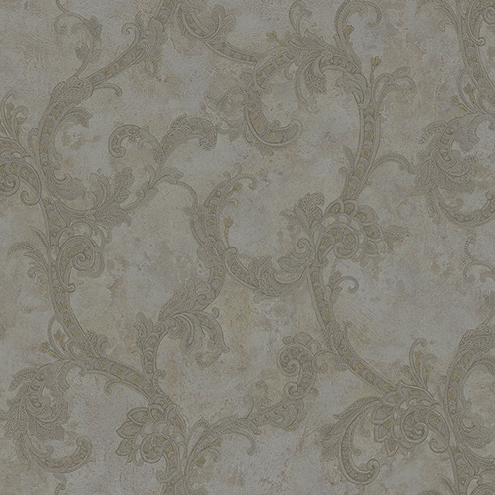 Luxury gray-brown baroque wallpaper M13025, Murella Italia, Zambaiti Parati