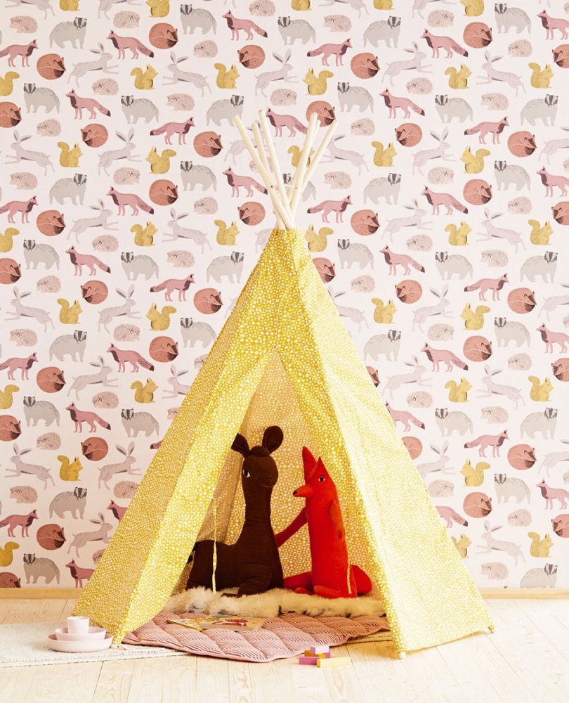 Children's non-woven wallpaper Forest animals, 399052, Mini Me, Eijffinger