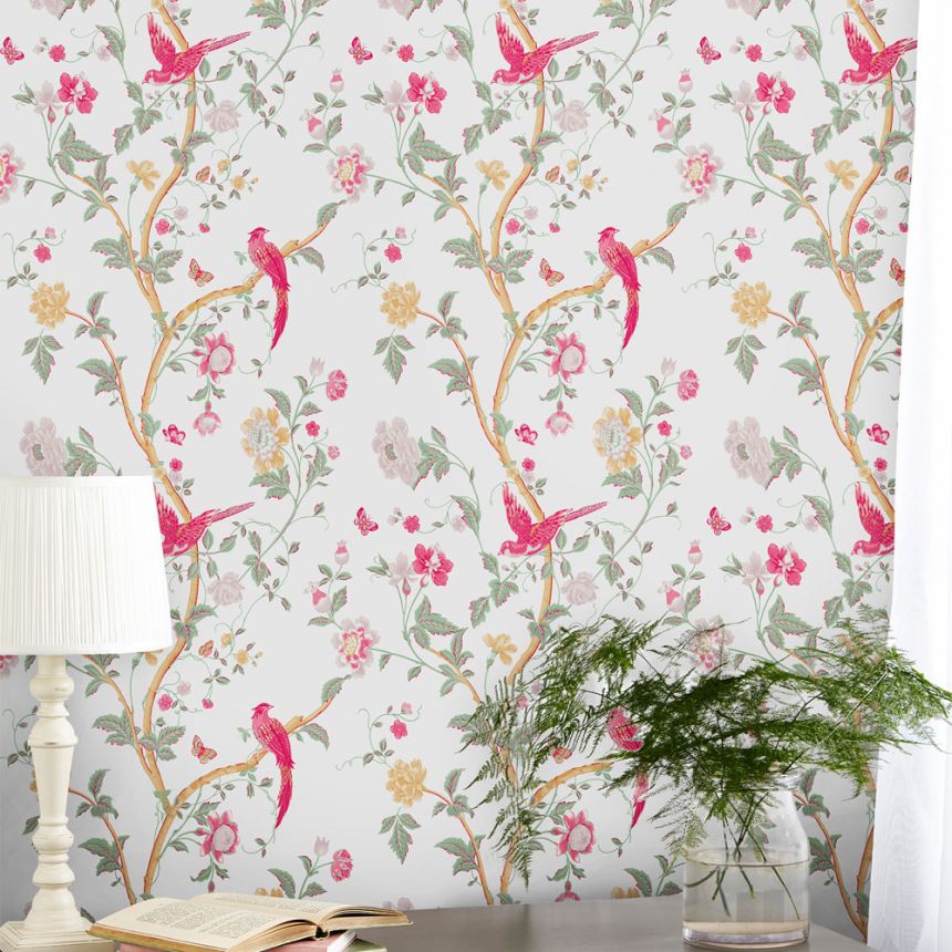 Non-woven wallpaper with flowers 115254, Laura Ashley 2, Graham & Brown