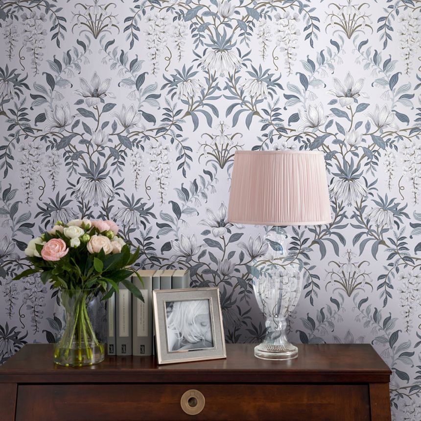 Non-woven wallpaper flowers 113405, Laura Ashley, Graham & Brown
