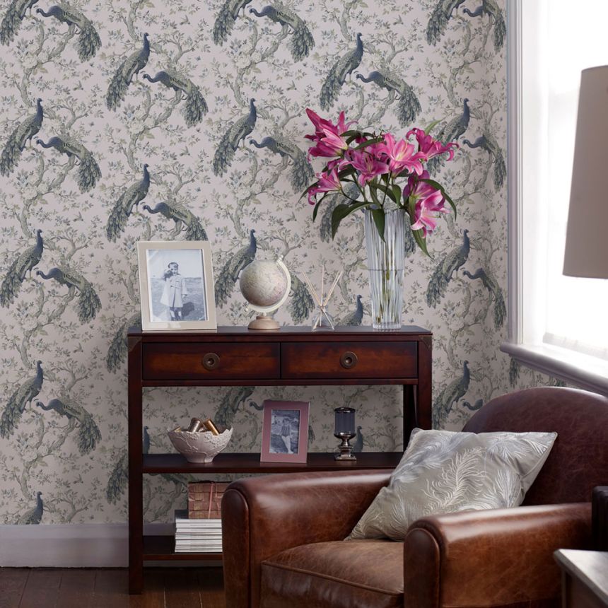 Non-woven wallpaper flowers 113397, Laura Ashley, Graham & Brown
