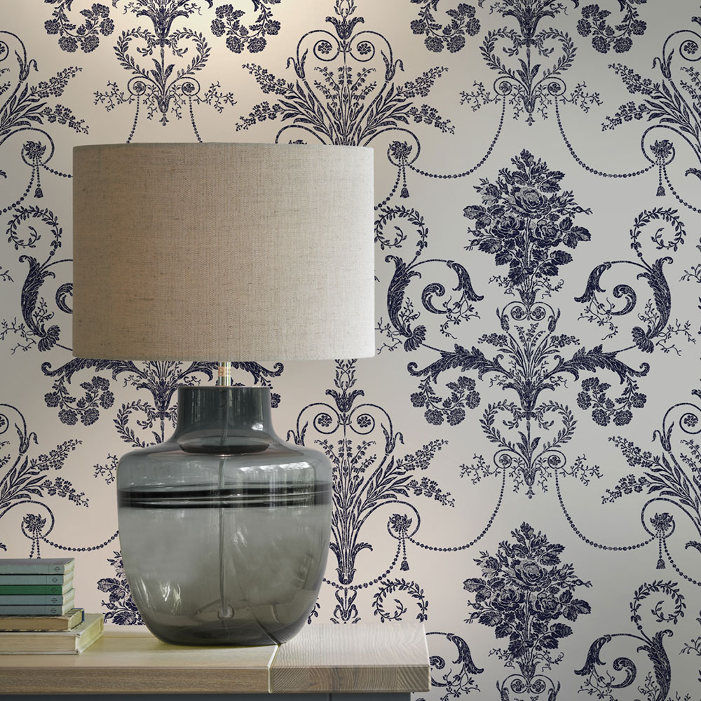 Non-woven baroque wallpaper 113387, Laura Ashley, Graham & Brown