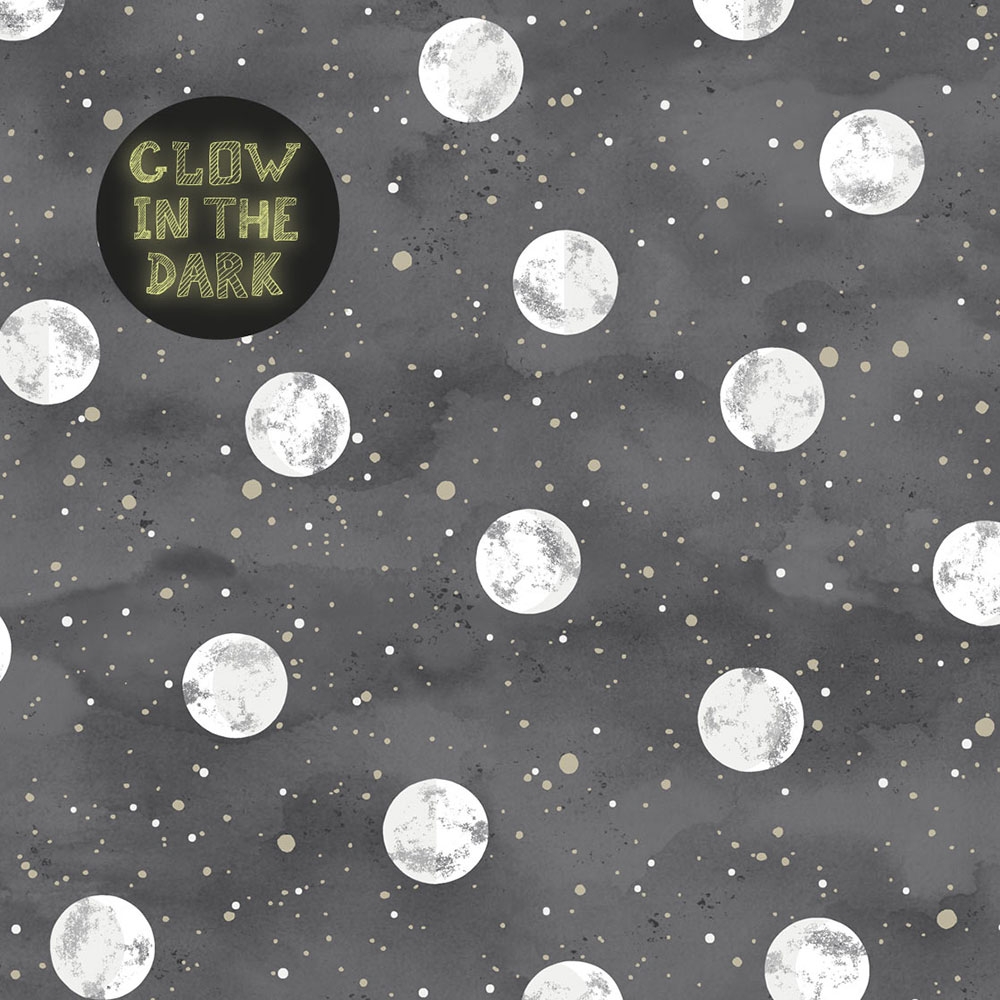 Special "glow in the dark" children's non-woven wallpaper 399033, Mini Me, Eijffinger