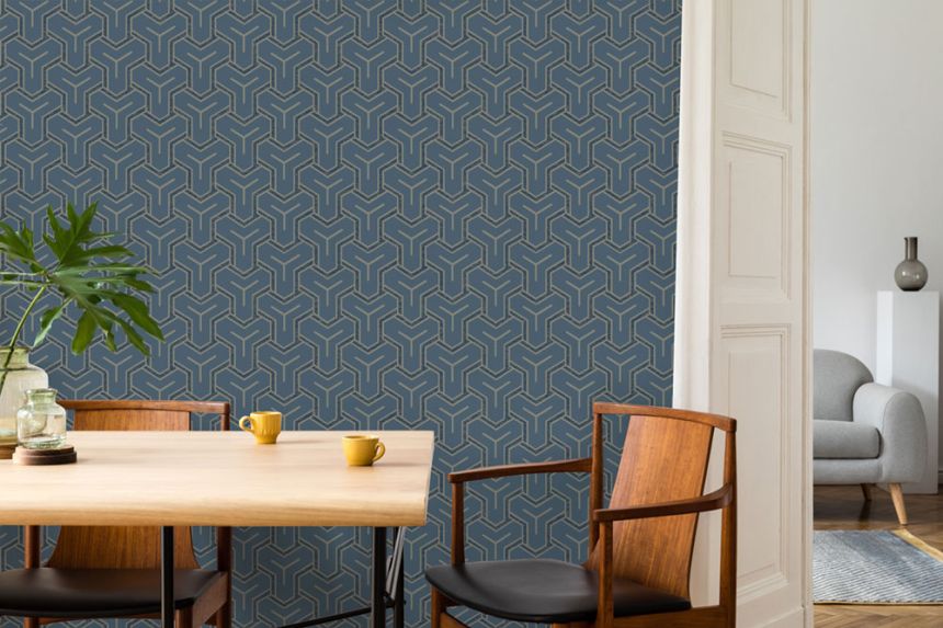 Non-woven geometric pattern wallpaper 226208, Premium Selection, Vavex