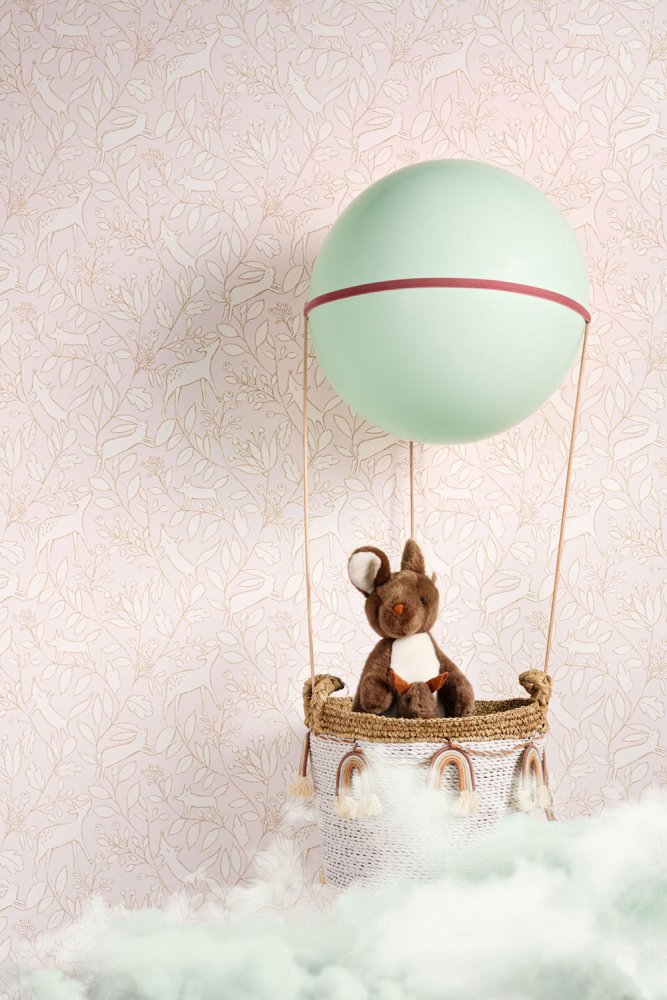 Pink children's wallpaper with forest animals 220792, Doodleedo, BN Walls