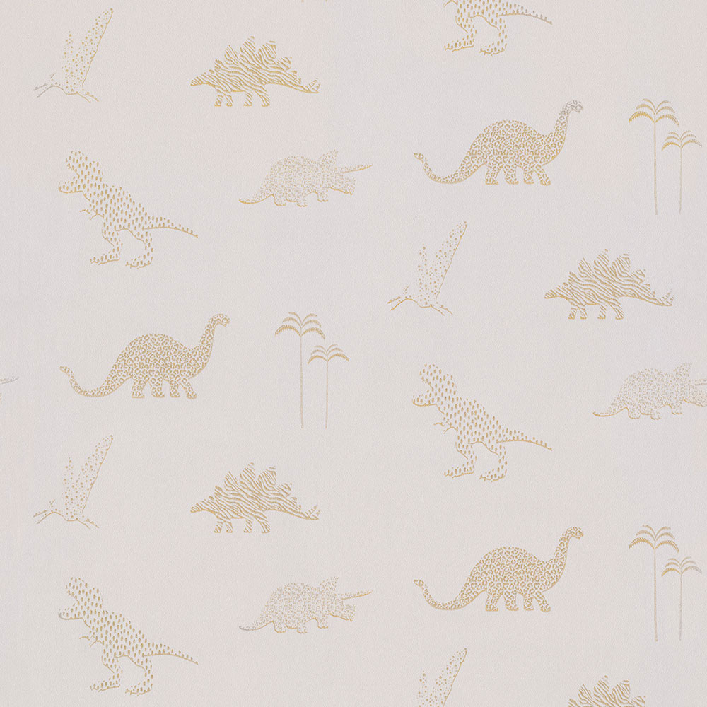 Beige non-woven children's wallpaper with dinosaurs 220781, Doodleedo, BN Walls