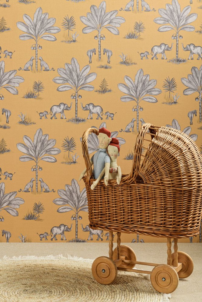Children's wallpaper, palm trees, animals from Africa 220753, Doodleedo, BN Walls