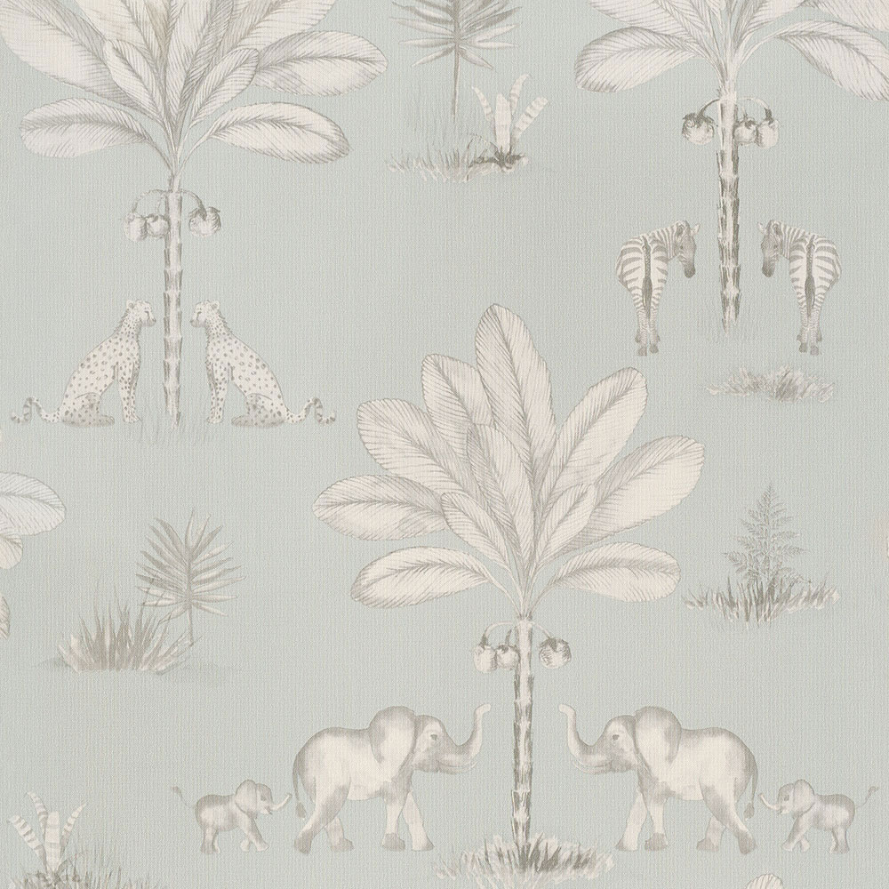 Children's wallpaper, palm trees, animals from Africa 220751, Doodleedo, BN Walls