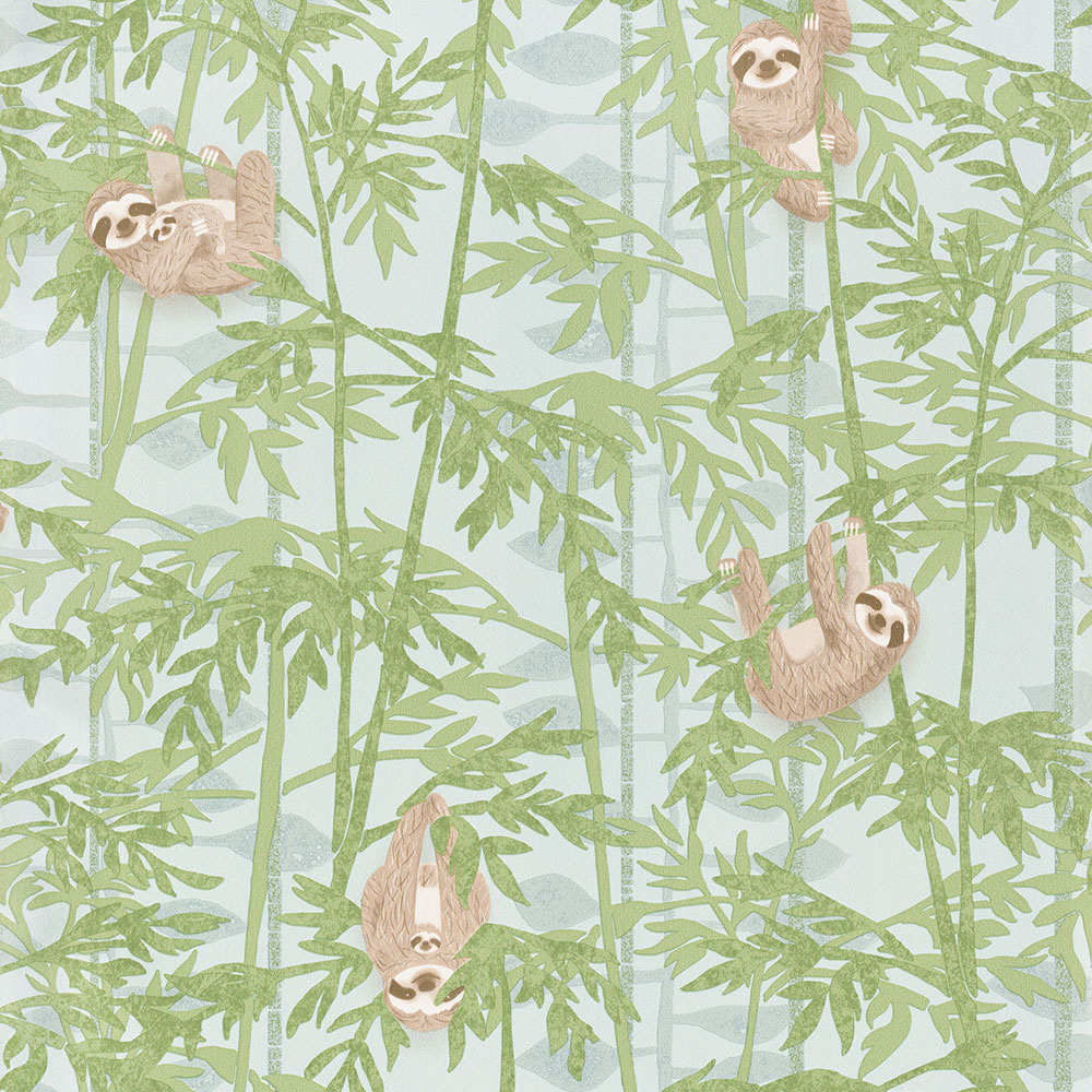 Non-woven children's wallpaper with sloths 220711, Doodleedo, BN Walls