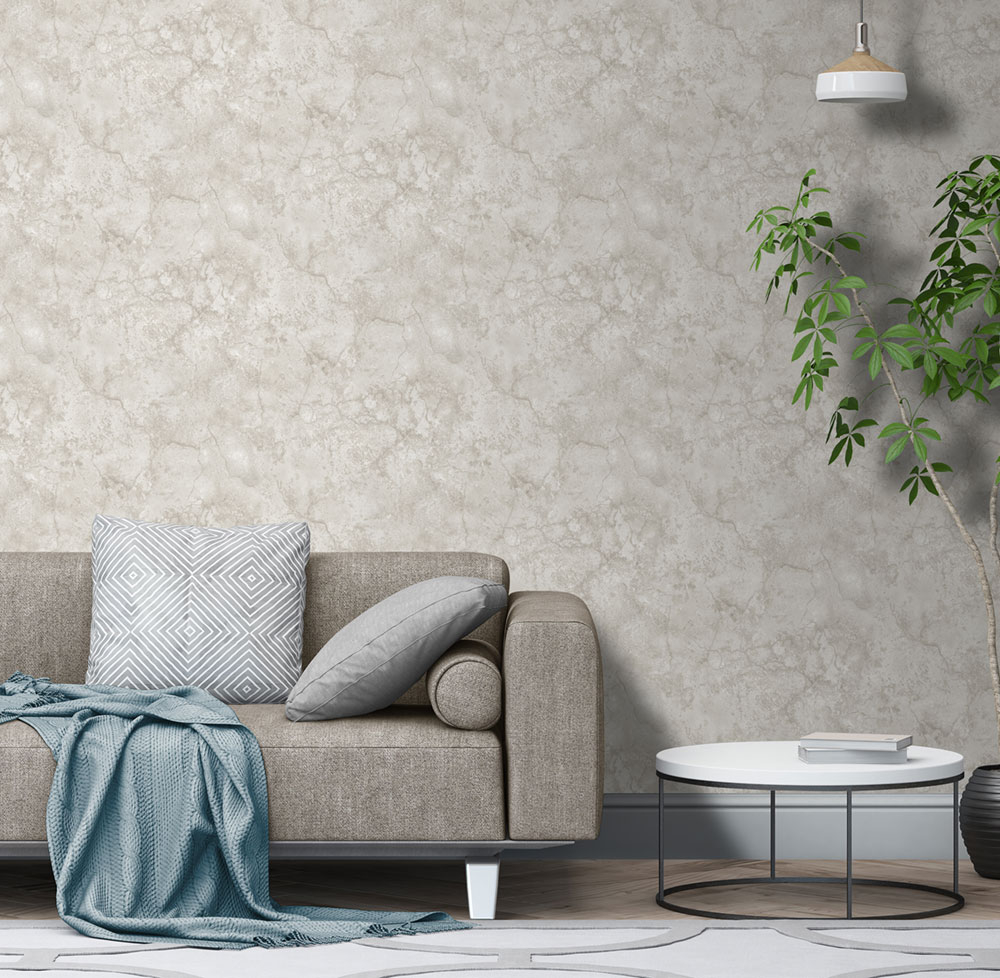 Gray non-woven concrete imitation wallpaper, M57907, Adéle, Ugépa