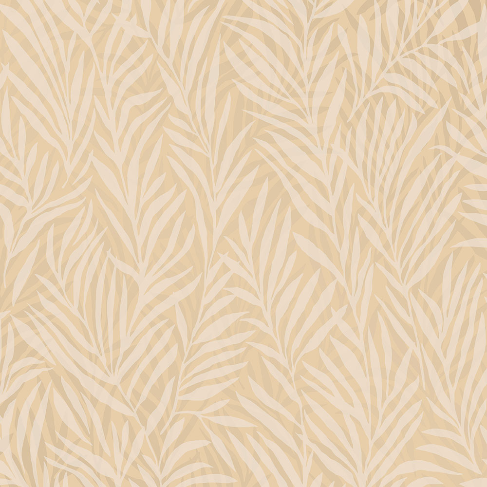 Yellow non-woven wallpaper, Leaves, M52502, Adéle, Ugépa