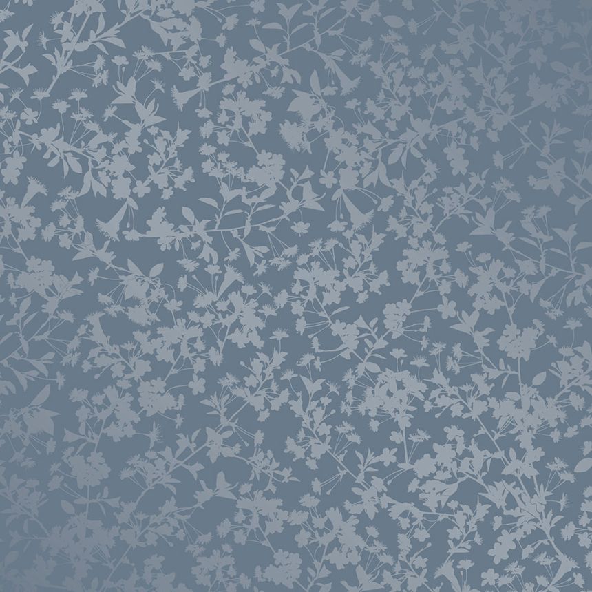 Blue non-woven wallpaper, Flowers, M52401, Adéle, Ugépa