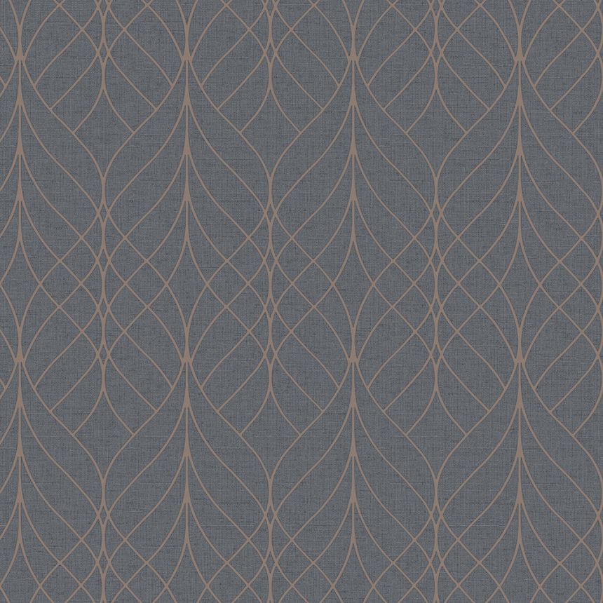 Black geometric non-woven wallpaper, M41999D, Adéle, Ugépa