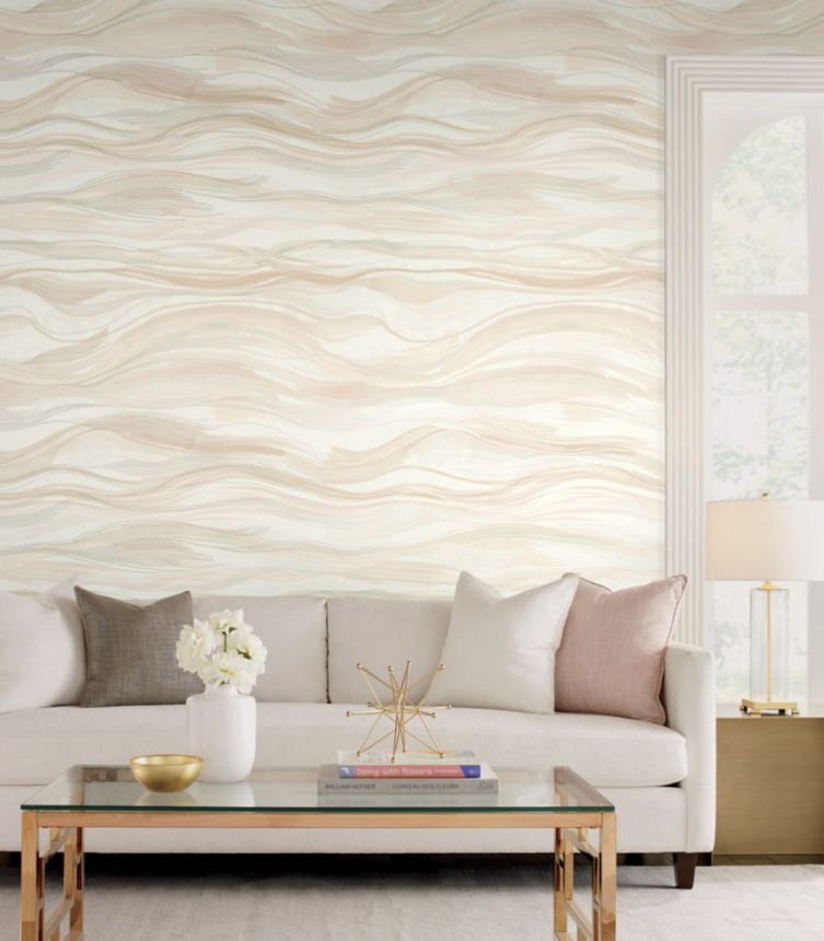 Non-woven wall mural with metallic waves DD3843M, 1,28 x 3,10m, Dazzling Dimensions 2, York