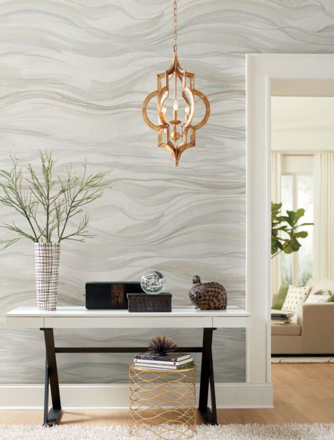 Non-woven wall mural with metallic waves DD3842M, 1,28 x 3,10m, Dazzling Dimensions 2, York