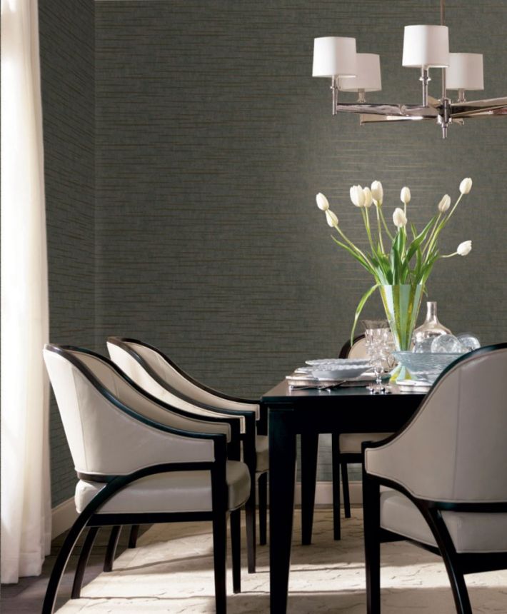 Dark grey-brown striped wallpaper - metallic stripes DD3765, Dazzling Dimensions 2, York