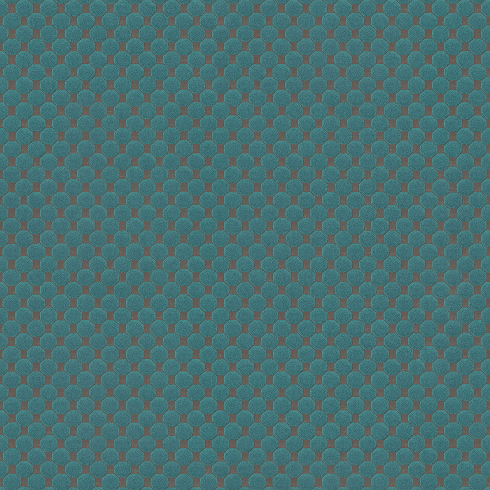 Green geometric pattern wallpaper, 220960, Preloved, BN Walls