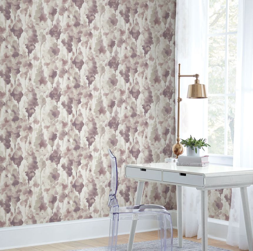 Non-woven wallpaper, purple abstract pattern OS4293, Modern nature II, York