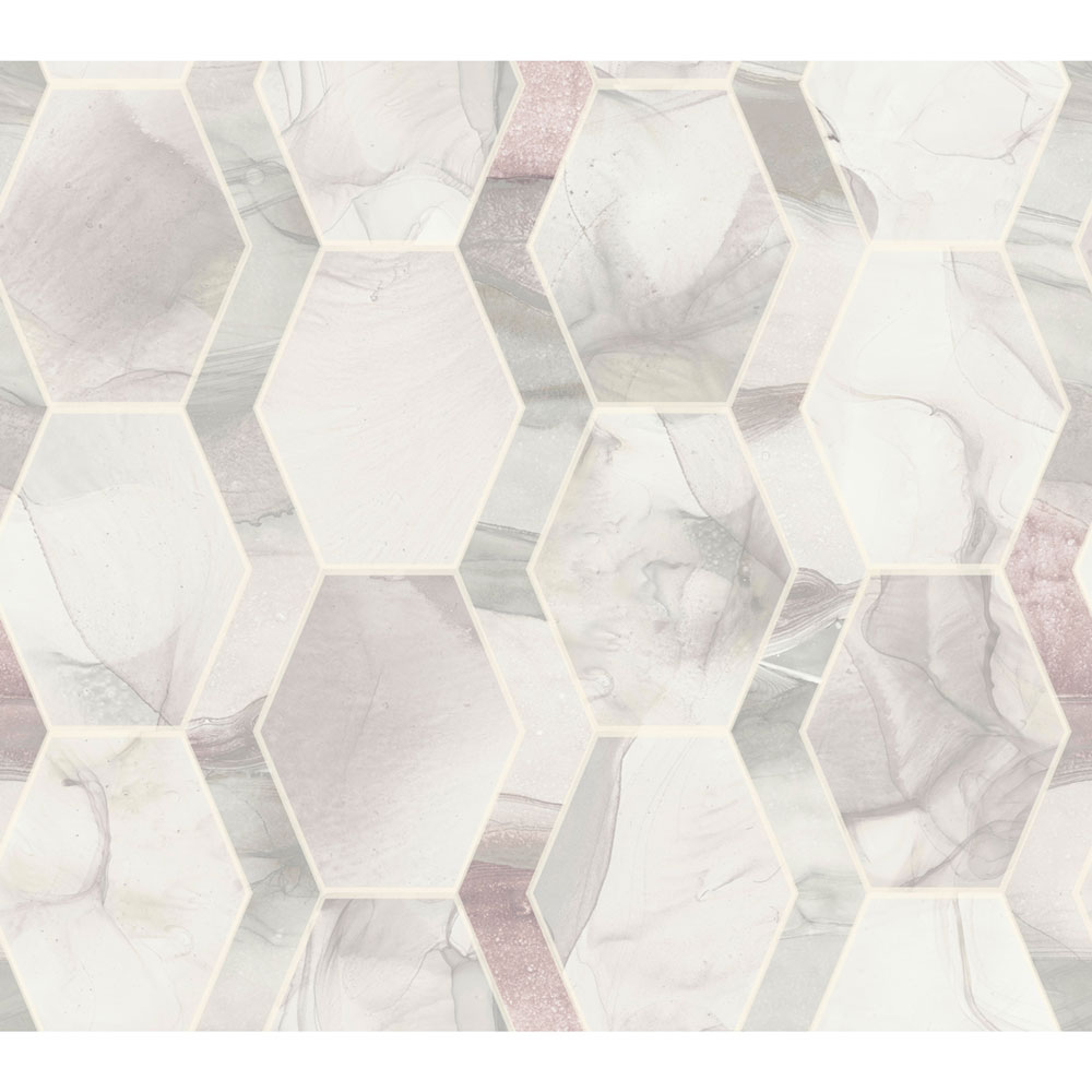 Grey-purple wallpaper, imitation of marble tiles OS4284, Modern nature II, York