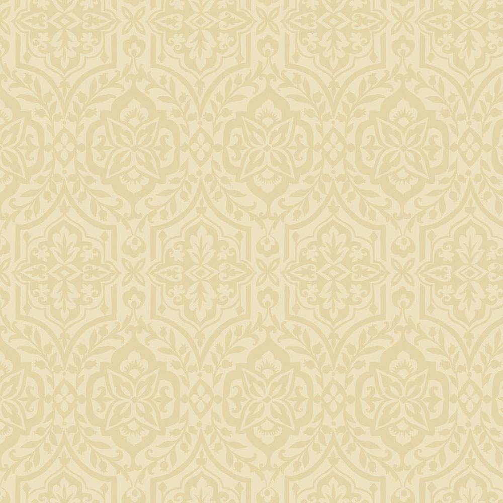 Ochre pre-pasted baroque wallpaper DM5035, Damask, York
