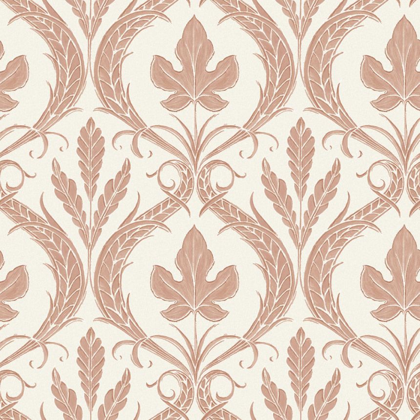 Pre-pasted wallpaper, leaves, ornaments DM4923, Damask, York