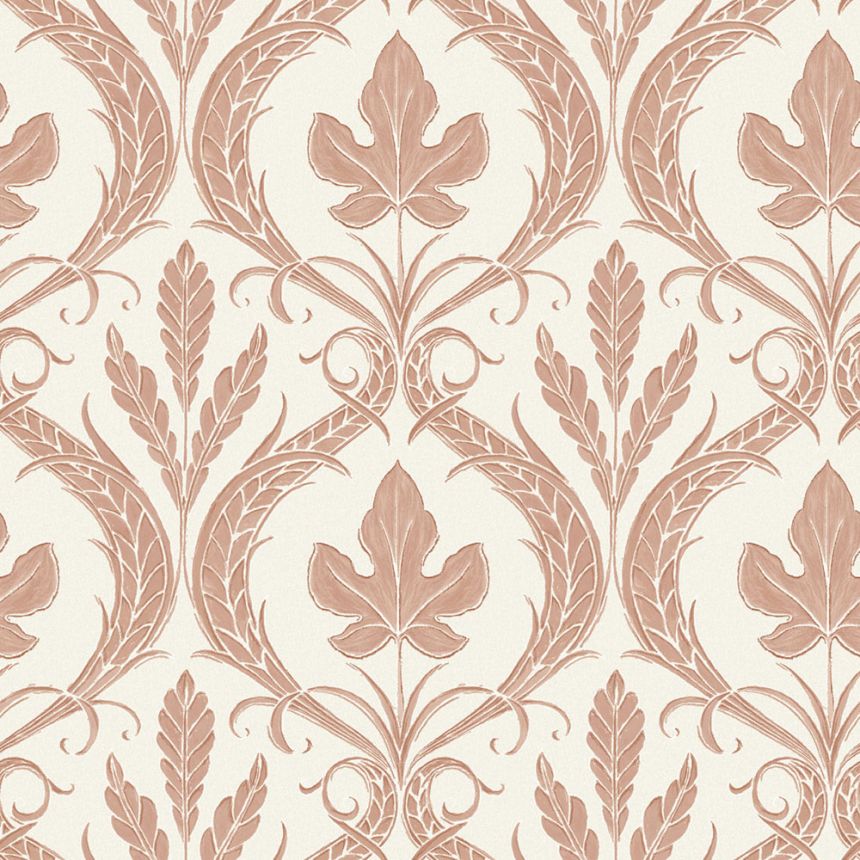 Pre-pasted wallpaper, leaves, ornaments DM4923, Damask, York