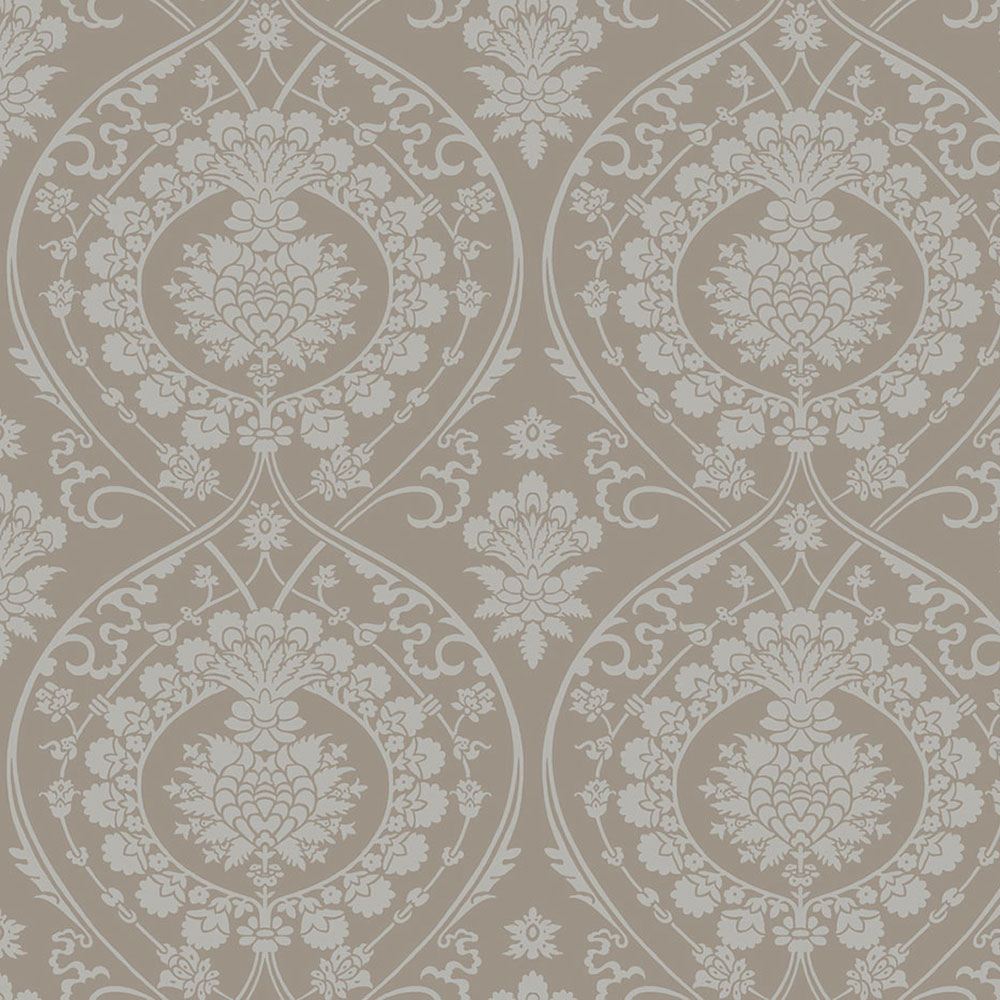 Brown pre-pasted baroque wallpaper DM4902, Damask, York