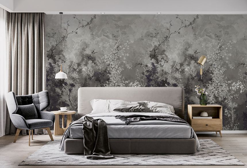 Non-woven wall mural, Twigs, Z66888, 5,10 X 3 m, Satin Flowers, Zambaiti Parati