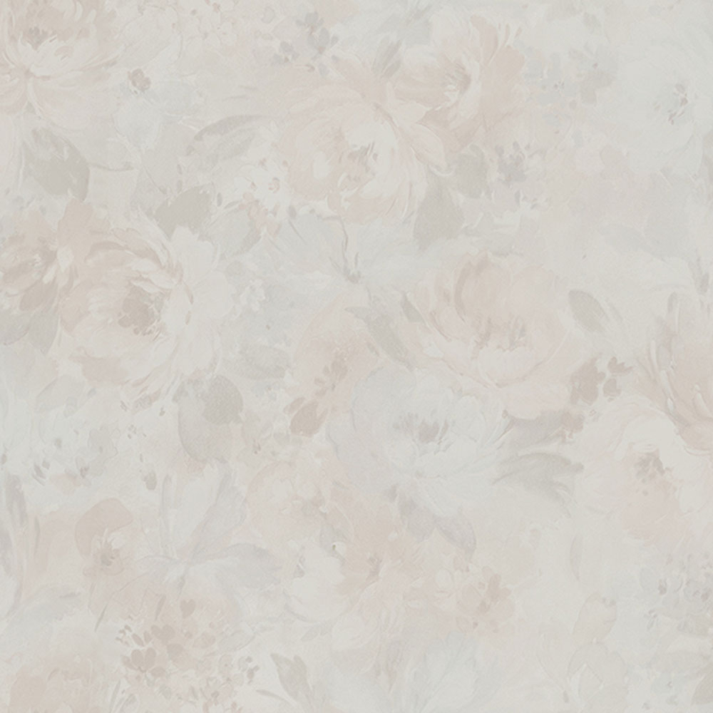 Beige non-woven floral wallpaper, Z66858, Satin Flowers, Zambaiti Parati